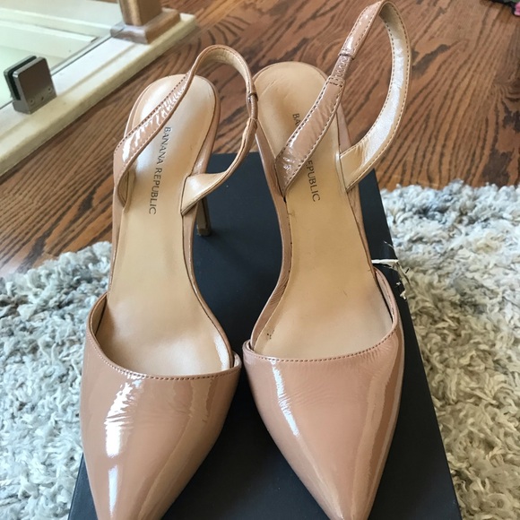 Banana Republic women’s heels, sling back, blush color, size 7 - Picture 2 of 5